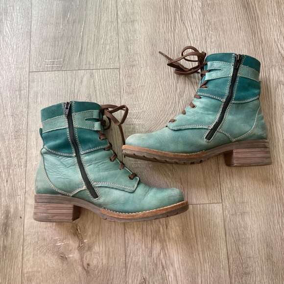 DROMEDARIS KARA BOOT TEAL REAL LEATHER (WOMEN'S) (39) made in Portugal - Picture 6 of 15